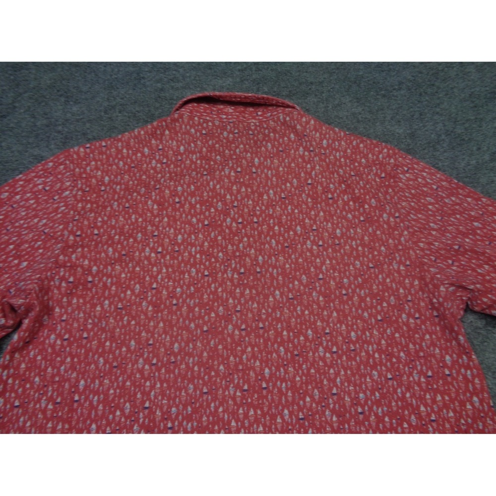 Peter Millar Shirt Mens M Red Seaside Polo Regatta Sailboat AOP Pima Cotton - Picture 7 of 11